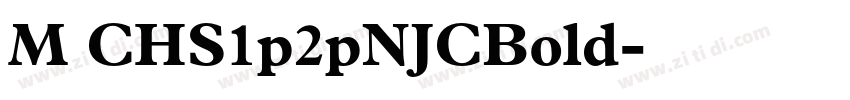 M CHS1p2pNJCBold字体转换